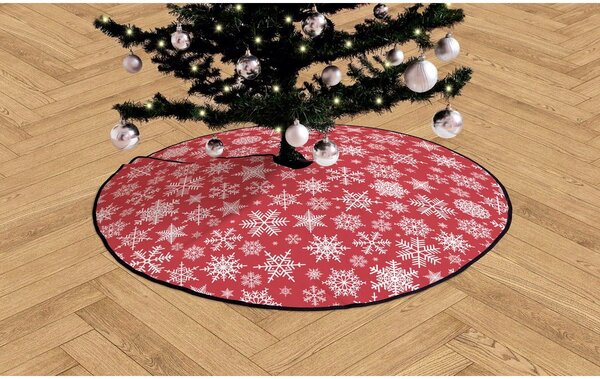 Bombažna preproga za pod božično drevo Butter Kings Freezy Snowflakes, ø 130 cm