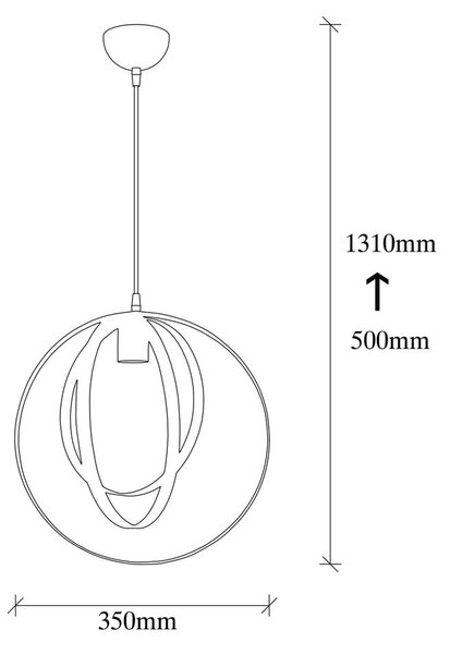 Črna viseča svetilka Opviq lights Vaveyla