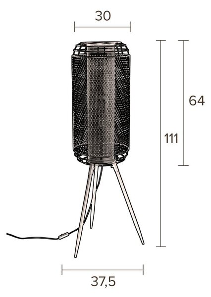 Črna talna svetilka Archer - Dutchbone