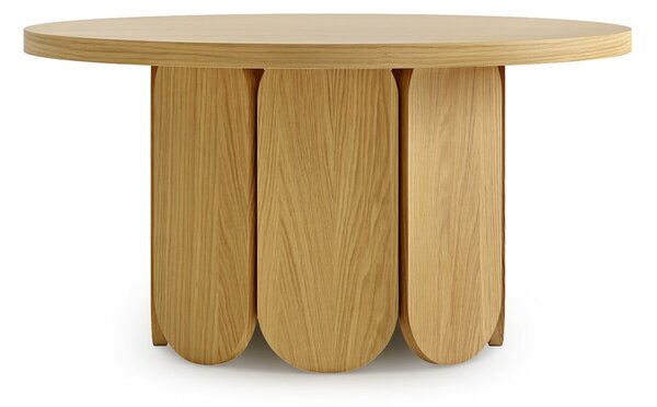 Okrogla mizica s ploščo v hrastovem dekorju 78x78 cm Soft - Woodman