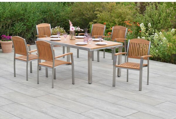Gardenson Vrtni Set Keros, 7-Delni, Raztegljiva Miza