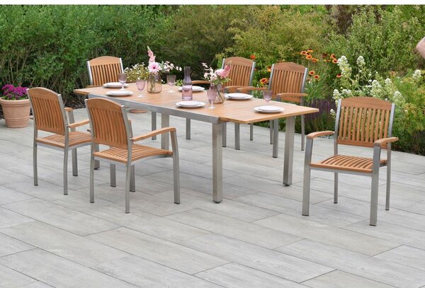 Gardenson Vrtni Set Keros, 7-Delni, Raztegljiva Miza
