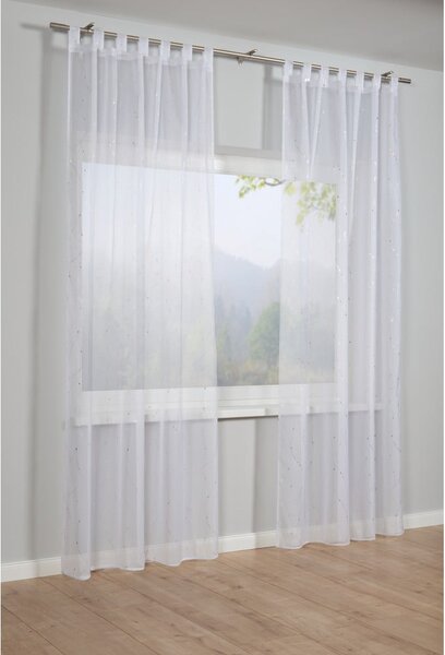 Bela prosojna zavesa 245x140 cm Voile - Gardinia