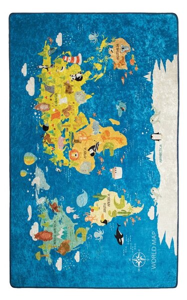 Otroška preproga world Map, 100 x 160 cm