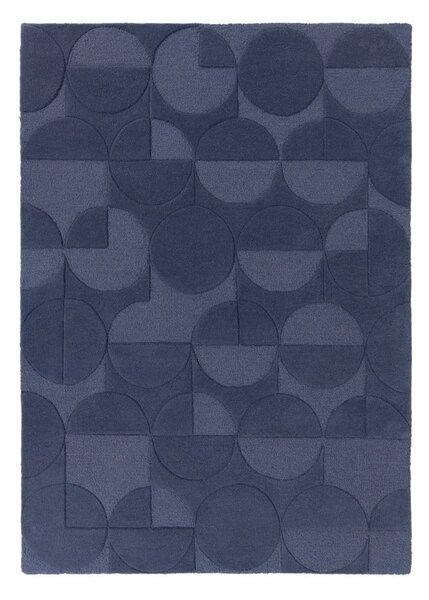 Modra volnena preproga Flair Rugs Gigi, 120 x 170 cm