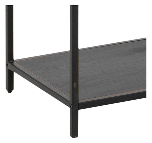Črna knjižna omara v jesenovem dekorju 114x185 cm Seaford - Actona