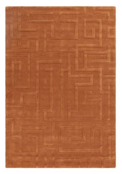 Opečnato oranžna volnena preproga 160x230 cm Maze – Asiatic Carpets