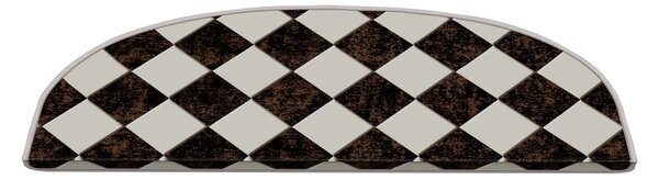 Črni/beli komplet preprog za stopnice 16 ks 20x65 cm Chess Board – Vitaus