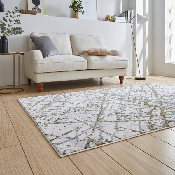 Svetlo siva/zlata preproga 80x150 cm Artemis – Think Rugs