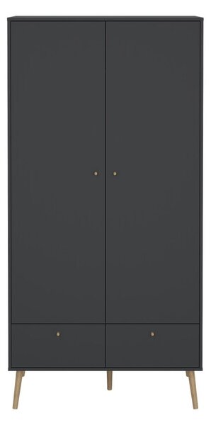 Antracitno siva garderobna omara 99x200 cm Bodo – Tvilum