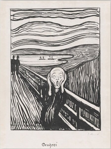 Slika 70x100 cm Edvard Munch Sketch – Wallity