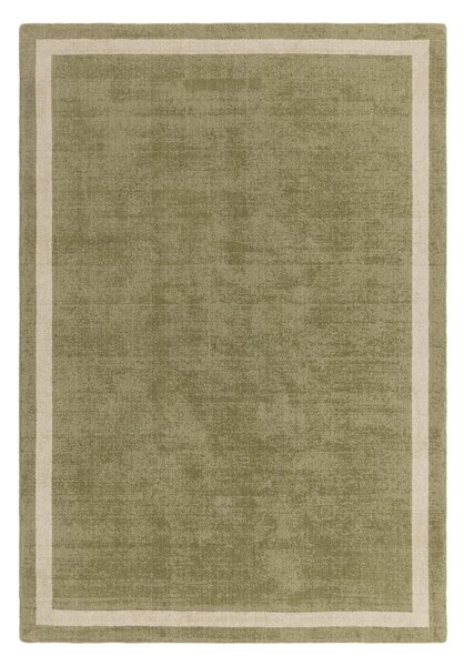 Kaki zelena ročno tkana volnena preproga 160x230 cm Albi – Asiatic Carpets