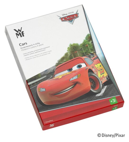 Komplet 4 otroških jedilnih pripomočkov iz nerjavečega jekla WMF Disney Cars