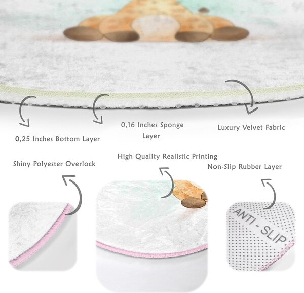 Bela otroška preproga ø 120 cm Comfort – Mila Home