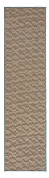 Tekač za stopnice iz jute v modri in naravni barvi 60x600 cm Diamond – Flair Rugs