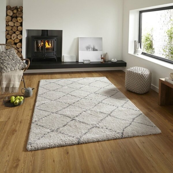 Krem-bela preproga Think Rugs Royal Nomadic, 120 x 170 cm