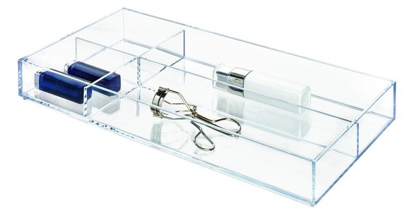 Prozoren zložljiv organizator s predali iDesign Clarity, 40,6 x 20,3 cm