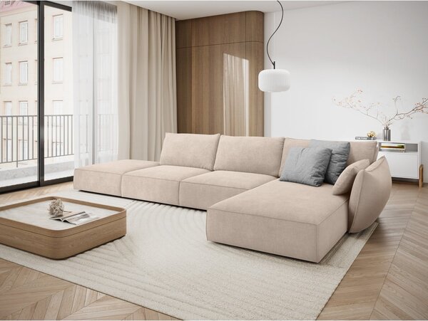 Bež kotni kavč (desni kot) Vanda - Mazzini Sofas