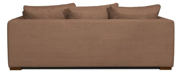 Svetlo rjava sedežna garnitura iz rebrastega žameta 220 cm Comfy – Scandic