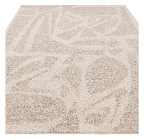 Kremno bela ročno tkana volnena preproga 120x170 cm Loxley – Asiatic Carpets