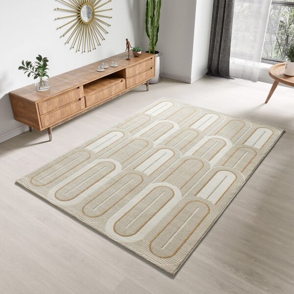 Kremno bela preproga 160x230 cm Flora – Universal