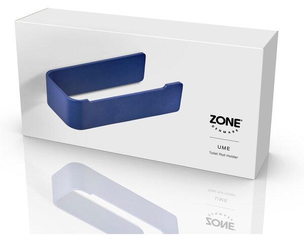 Modro kovinsko stensko držalo za toaletni papir Ume – Zone