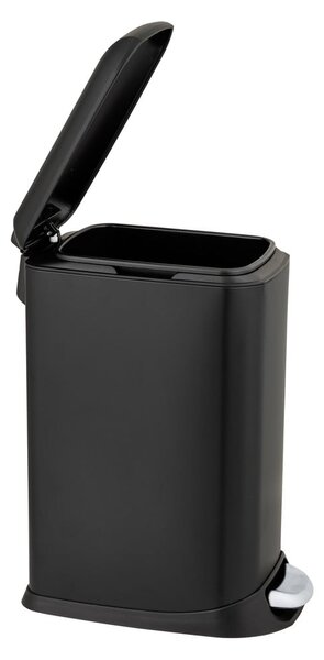 Mat črn jeklen koš za smeti s pedalom 12 l Design – Wenko