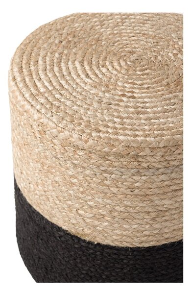 Tabure v črni in naravni barvi Juta Gold Black – Hanse Home