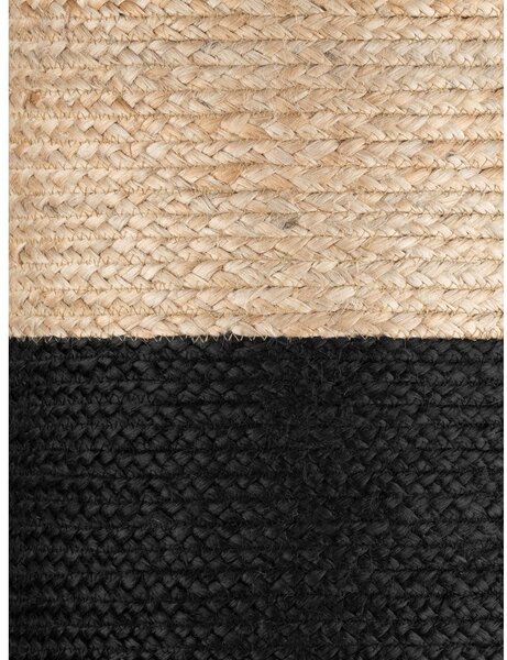 Tabure v črni in naravni barvi Juta Gold Black – Hanse Home