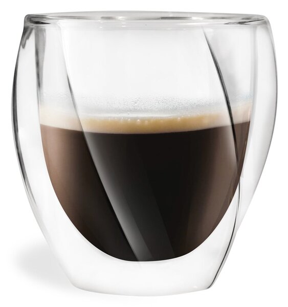 Skodelice v kompletu za kapučino z dvojno steno 2 ks 250 ml Cristallo – Vialli Design