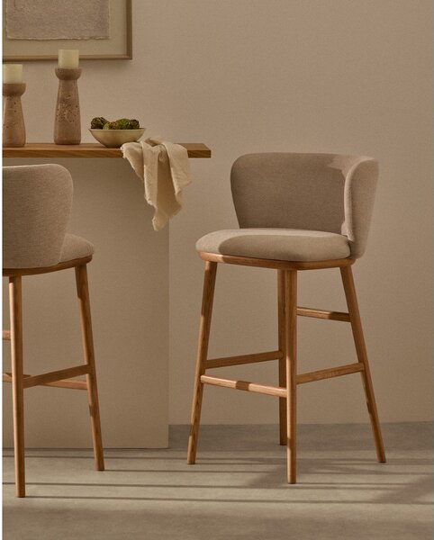 Bež barski stol (višina sedeža 65 cm) Ciselia – Kave Home