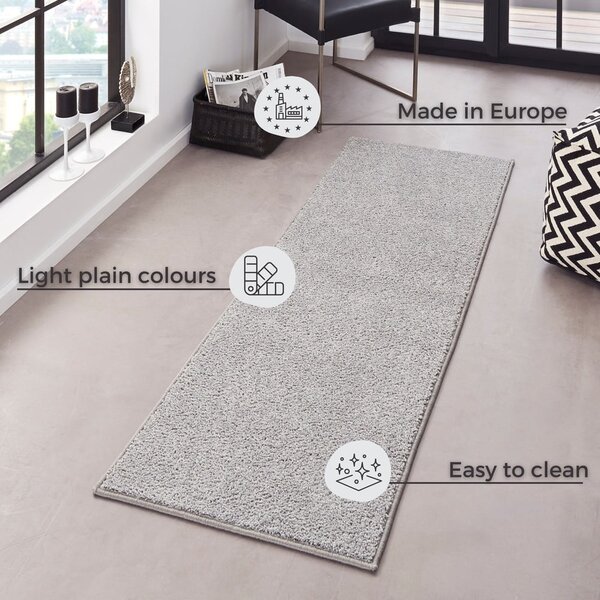 Svetlo siva preproga Hanse Home Pure, 80 x 300 cm