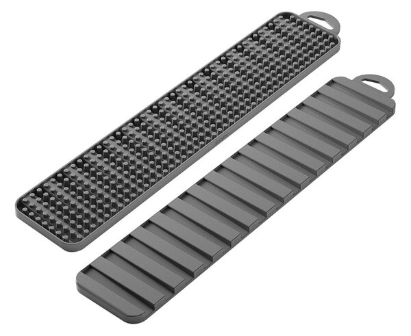 Siva plastična odcejalna podloga 42x8 cm Gravity – Metaltex