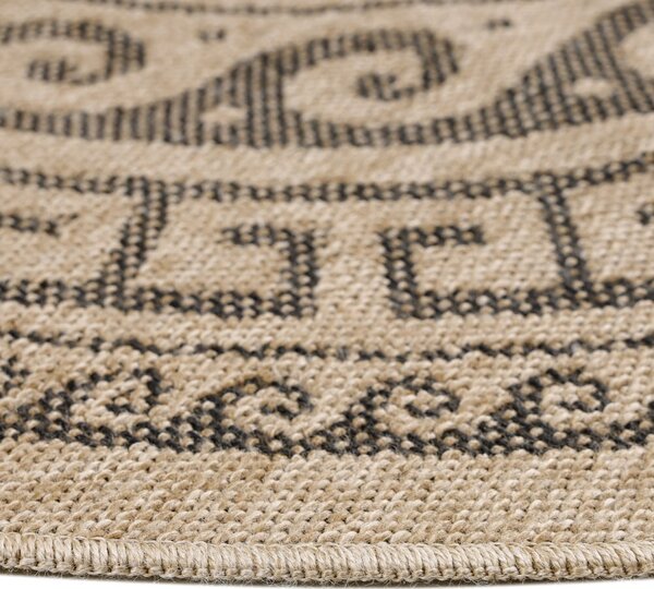 Črno-bež okrogla zunanja preproga ø 120 cm Comilla – Ayyildiz Carpets