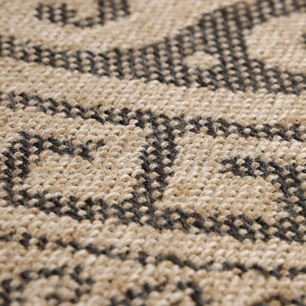 Črno-bež okrogla zunanja preproga ø 120 cm Comilla – Ayyildiz Carpets