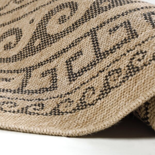 Črno-bež okrogla zunanja preproga ø 120 cm Comilla – Ayyildiz Carpets