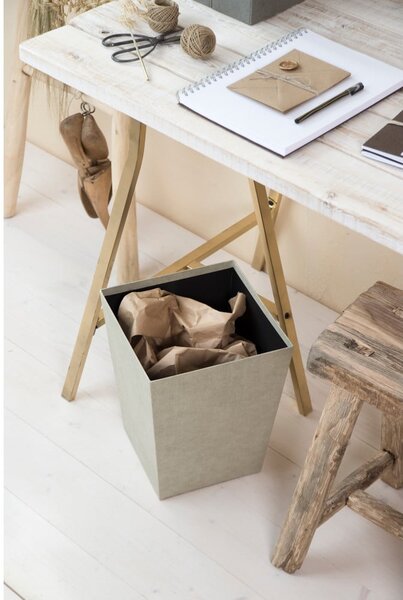 Bež koš za smeti za pisarno Sofia Canvas Paper Laminate – Bigso