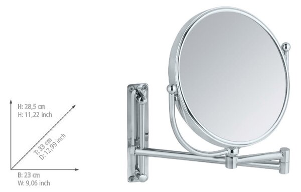 Kozmetično ogledalo ø 19 cm Deluxe – Wenko