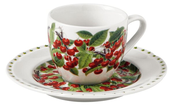 Komplet 4 porcelanastih skodelic in krožnikov Brandani Le Primizie