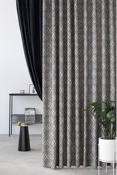 Siva zavesa 135x260 cm Sesimbra – Mendola Fabrics