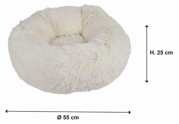 Kremno bela postelja za pse ø 55 cm – Love Story