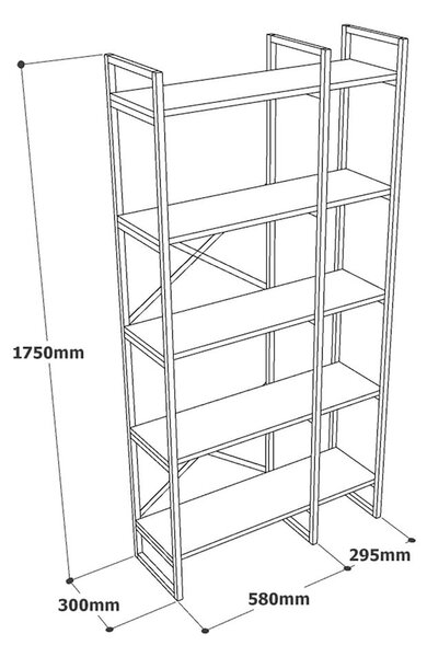 Bel/zlat regal v marmornem dekorju 87,5x175 cm Monica – Kalune Design