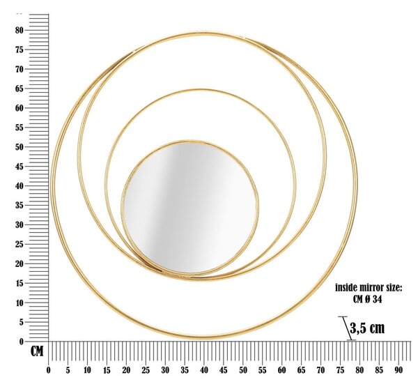 Stensko ogledalo ø 80 cm Arc – Mauro Ferretti