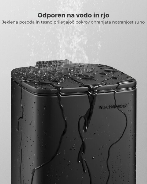 Kopalniški koš za smeti NORD, 6 l, črn SongmicsHome