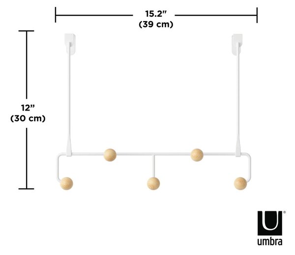 Bel kovinski obešalnik za vrata 39 cm Estique - Umbra