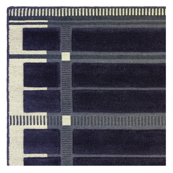 Temno modra/bež ročno tkana volnena preproga 120x170 cm – Asiatic Carpets