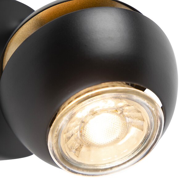 Moderni reflektor 1-luč črna z zlato notranjostjo - Buell Deluxe