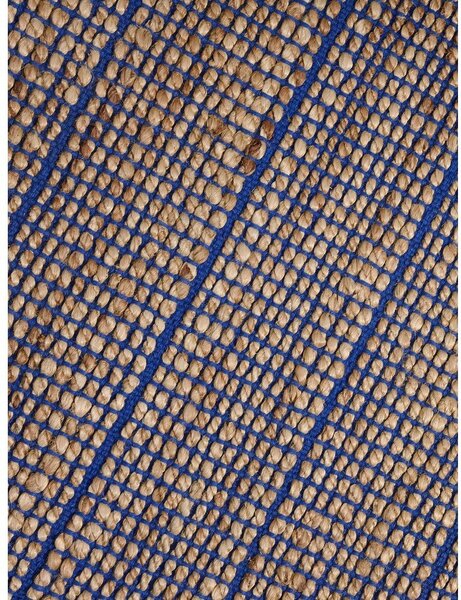 Modra ročno tkana preproga iz mešanice jute 120x170 cm Hurley – MADE