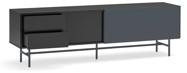 Črna/antracitno siva TV omarica 180x56 cm Nube – Teulat