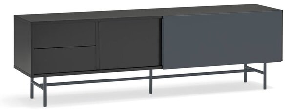 Črna/antracitno siva TV omarica 180x56 cm Nube – Teulat